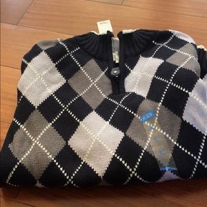 Children’s place zip neck argyle sweater